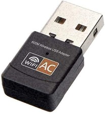USB WiFi Adapter, AC600 Mbps Dual Band 2.4/5Ghz Wireless Mini Black