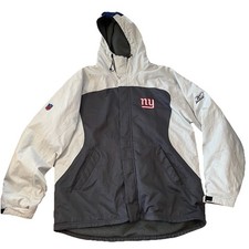 VTG New York Giants Sideline Jacket Mens XL Reebok Hooded Fleece Lined Coat NFL