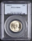1953S Washington Quarter PCGS MS66