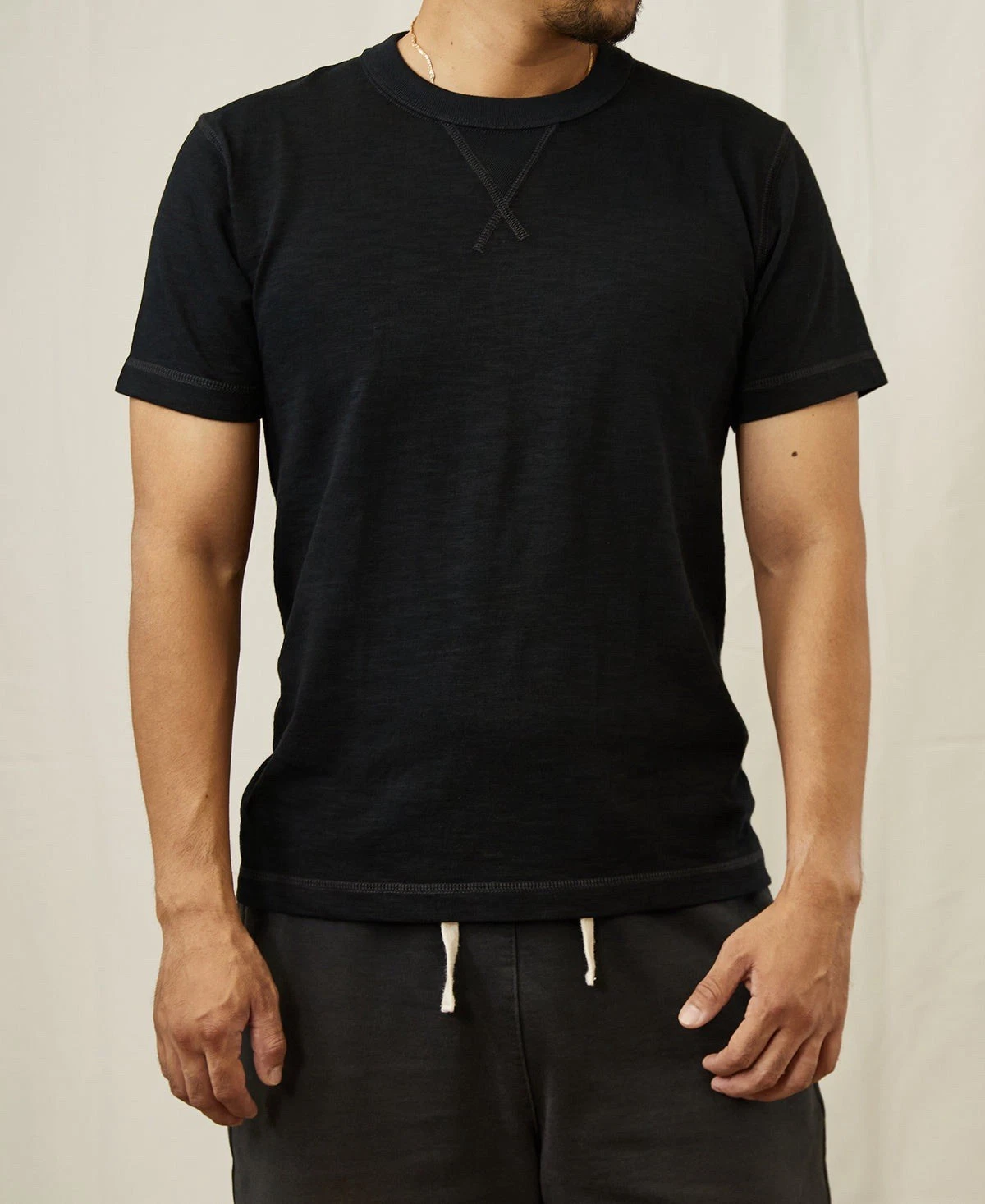 10.5 oz US Cotton Tubular Gusset T-Shirt - Black XL USA SHIPp
