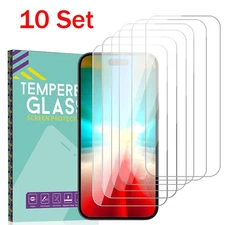 Wholesale LOT Tempered Glass Screen Protector for iPhone 16 Pro Max 16Plus 10Set