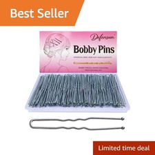 Silver U-Shaped Hair Pin, Thick 2.75" Hair Clip for Bun and Updo Hair Styling...