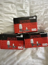 15mm Angled TRV Valve Pack With Lockshield