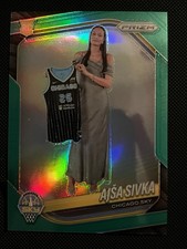 2025 Panini Prizm WNBA Ajsa Sivka #85 Green Prizm Chicago Sky Rookie Card