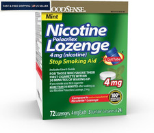 GoodSense Nicotine Polacrilex Lozenge 4 mg, Mint 72 Count Pack of 1 ,