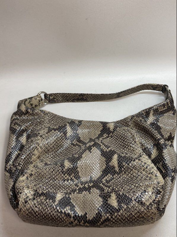 Michael Kors Gray Python Snakeskin Embossed Hobo … - image 3