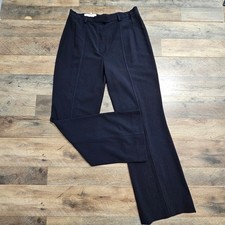 Escada Margaretha Ley Black Wool Blend Wide Leg Dress Pants Size 40 Career