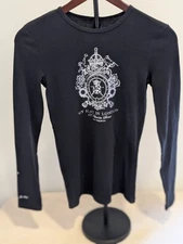 My Flat In London Jan Haedrich Secret Message Couture Tee LS Top Size Small NWT