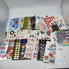 Huge collection of sticker sheets some used mixed themes scrapbook craft