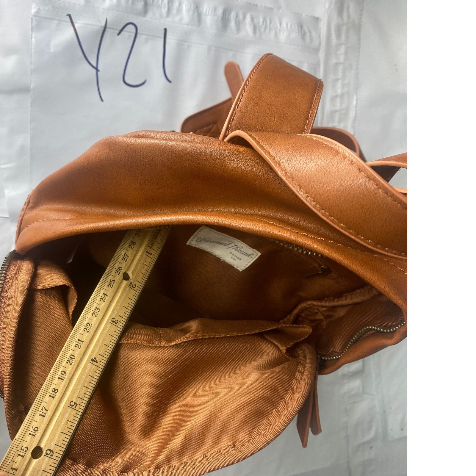 Universal Thread Mini Backpack Brown Faux Leather… - image 4