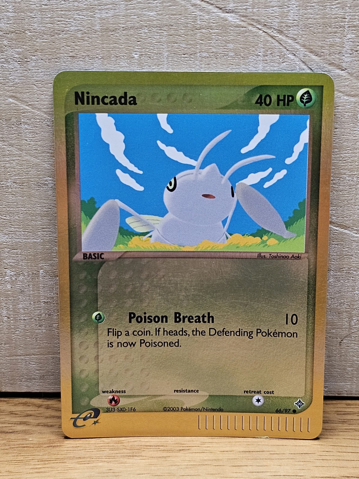 Nincada 66/97 EX Dragon Reverse Holo Pokémon Card TCG 
