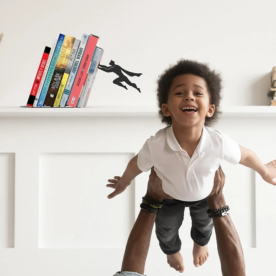 Extremos de libro para sostener libros de alta resistencia - Sujetalibros de metal oculto para estantes escritorio o... Foto 3 de 4