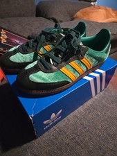 Size 6- Adidas Samba OG W Court Green Preloved Yellow Women s JI2681