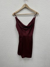 Pretty Little Thing Dress Size 8 UK Slip Satin Sleeveless Evening Party Club