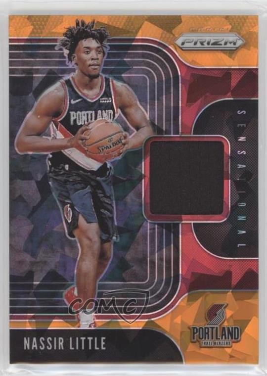 2019-20 Prizm Sensational Swatches Jersey Orange Ice Nassir Little Rookie RC s3g
