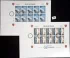 / ISLE OF MAN 1995 - 2 FDC - CEPT - BIRDS, PEACE