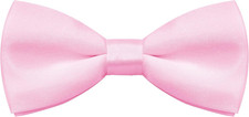 Kids Bow Tie Classic Solid Color Satin Bow Tie Adjustable Neck Bowtie for Kids W