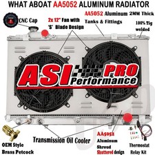 ASI 3Row Radiator Shroud Fan For 98-05 Toyota Aristo JZS161 LEXUS GS300 GS400 AT