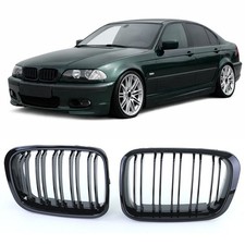 Doppelsteg Kühlergrill Performance Schwarz Glanz für 3er BMW E46 1998-2001