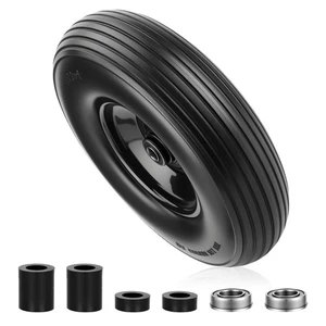 13 Pneu de brouette plate libre de pouce 4.00-6 Roue de remplacement solide de poids lourds