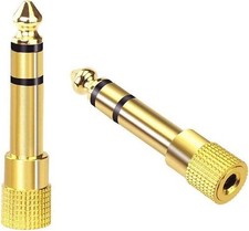 VCE 6.35mm 1/4 inch Male to 3.5mm 1/8 inch Female Stereo Audio Jack Adapter