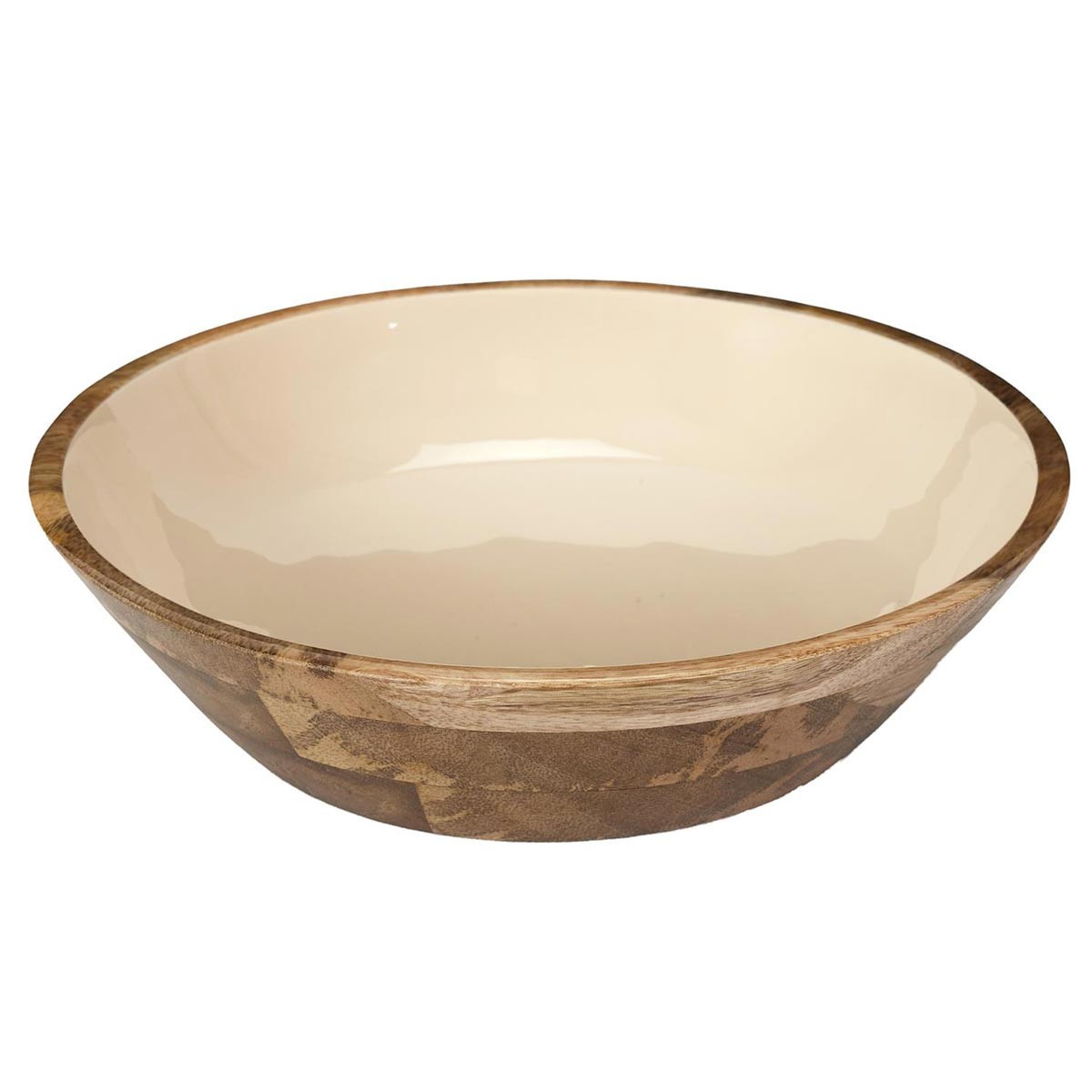 Saladier en bois Dune 28cm beige pour vos salades de saison