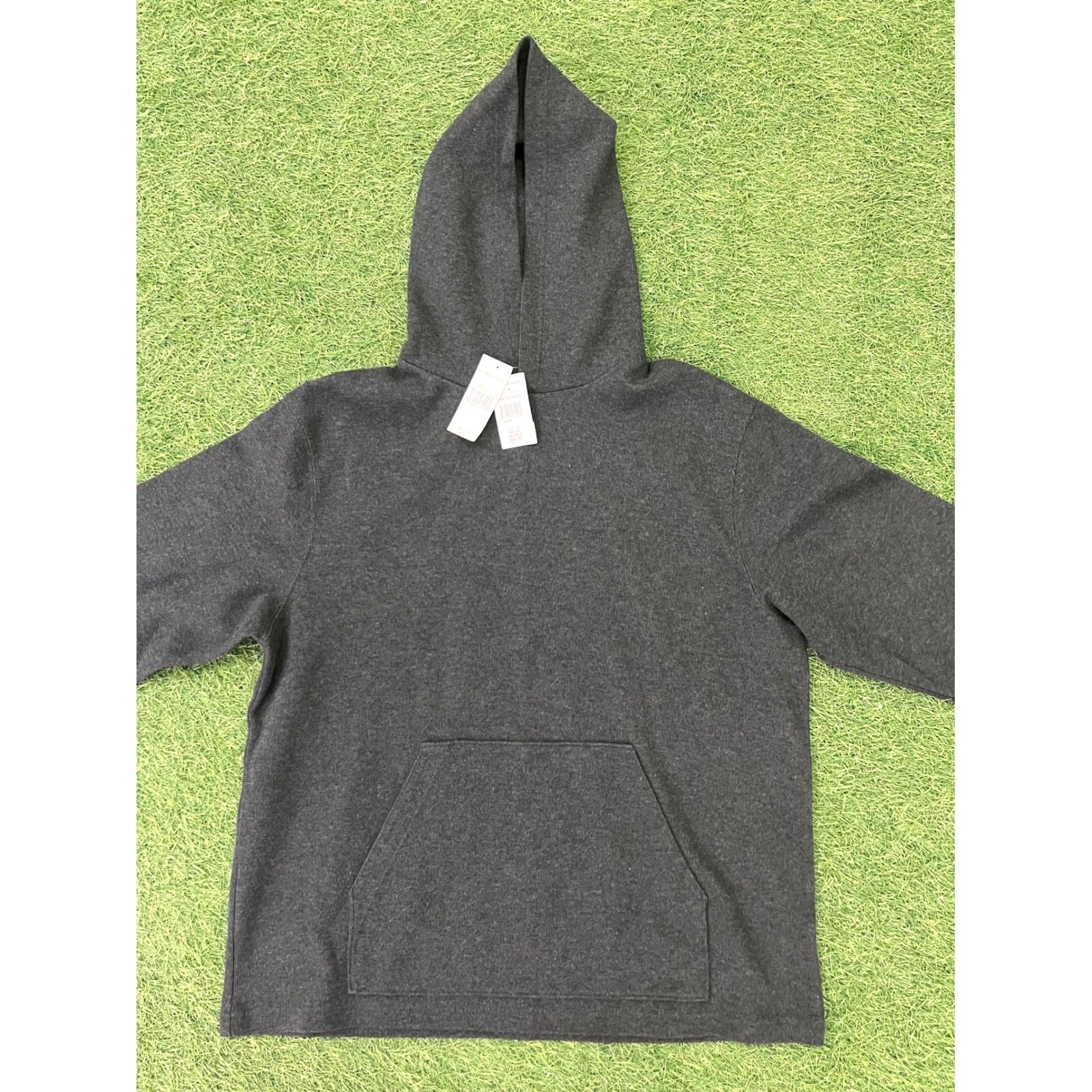 Polo Ralph Lauren Connoisseur Hoodie Mens Large Charcoal Grey 100% Cotton NWT