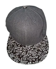 Original City Hunter Gray Brown & White Floral Snapback Baseball Cap