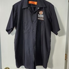 Harley-Davidson Mechanics Garage Shirt Uniform Large Milwaukee Hometown Dealer