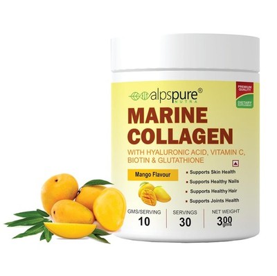 Alpspure Nutra Marine Kollagenpulver Mango Geschmack 300g