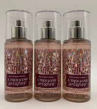 Bath  Body Works A Thousand Wishes Fragrance Mist S/3 Travel 2.5 Fl Oz 6012E