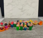 Vintage Fisher Price Little People Lot W/ Furniture