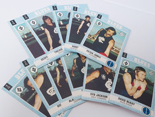 Scanlens 1977 VFL footy 12 cards CARLTON team set + unmarked checklist EXC