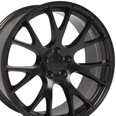 Single(1) OE Wheels DG69 22x10 Satin Black Wheel 5x139.7 25ET - Image 1 of 4