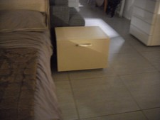 FLOU Nr.2 comodini GOLD /CONDOTTI rivestimento PELLE/LEATHER 