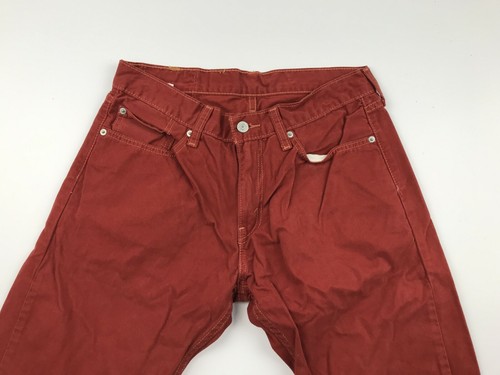 Levis 574 Straight Leg Barn Red Jeans For Men 32/34 Red Pre Owned | eBay