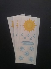 Creative Memories  Lot of Four Studio Stickers  2" x 5"  Snow And Sun    
