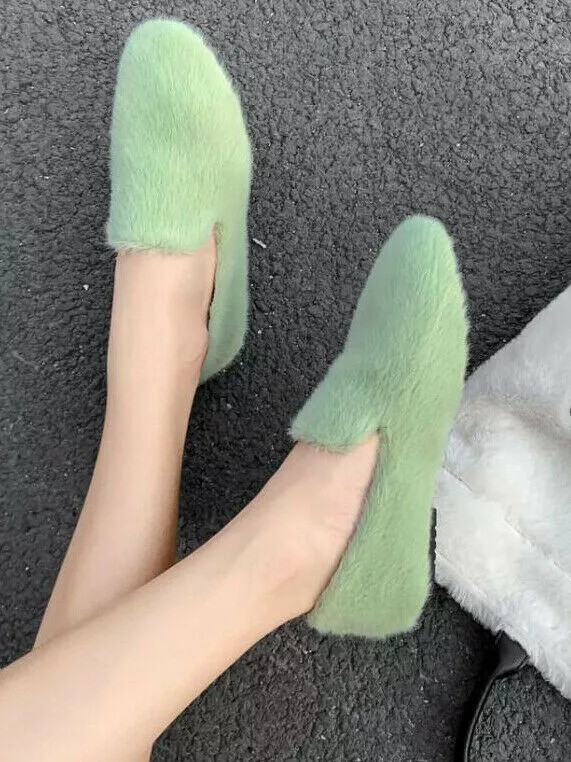 Mocasines Bailarinas Slip On Botines Bajos Verde Piel Sintética 9069