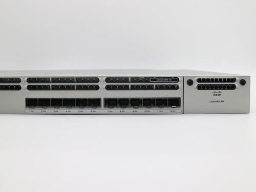 Cisco WS-C3850-12S-E 12xSFP Switch, Bundled RTU License: IP Services, 1Y-Wty - Picture 4 of 15