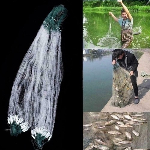 Fishing Net Mesh Nylon Durable Float Trap Monofilament Gill Y1Y1 F1F6 Acc U9X2 - Picture 4 of 14