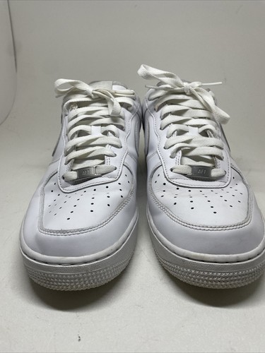 Mens Size 9.5 - Nike Air Force 1 '07 Low Triple White - Picture 2 of 10