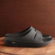 Oofos Sandals Unisex SZ M11 W13 BLK OOahh Slide Recovery Comfort Shoe Waterproof