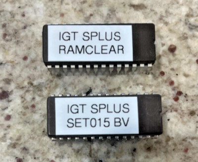 IGT  S+ SPlus Chip Set RamClear and Bill Validator Set Chips (not for s2000)