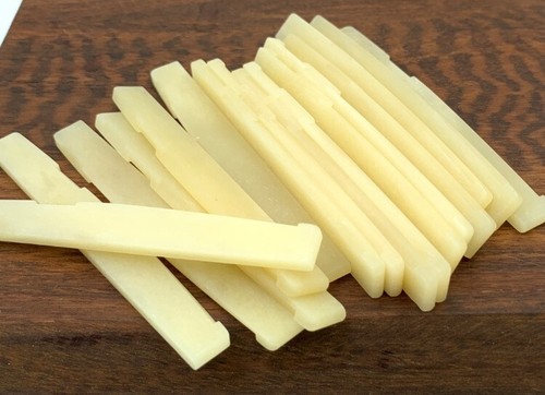 10x Guitar Unbleached Bone Saddle 2 13/16"x1/8"x3/8" (72x3x9mm) Compensated - Picture 7 of 17
