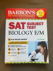 Barron S Sat Biology E M Subject Test Sat Subject Exam Practice 9781614037231 Ebay