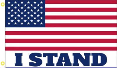 3X5 I STAND FOR THE FLAG USA TRUMP 2024 FLAG BANNER 100D W/ GROMMETS 100D