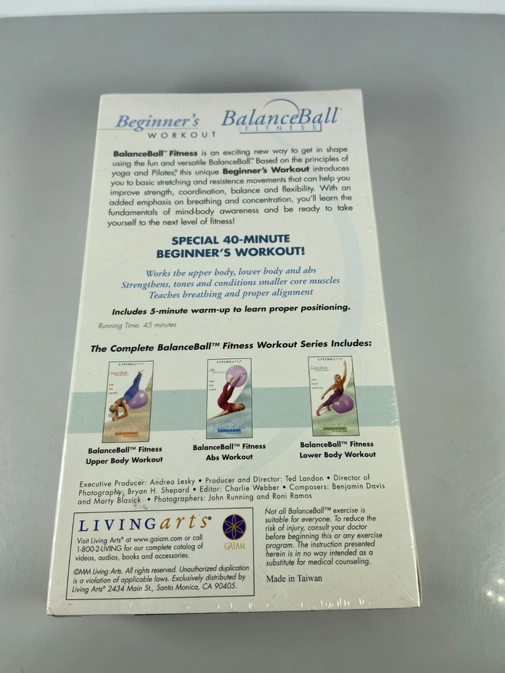 Balance Ball Essentials Fitness VHS Tape Beginners Workout New and Sealed - Image 2 of 2