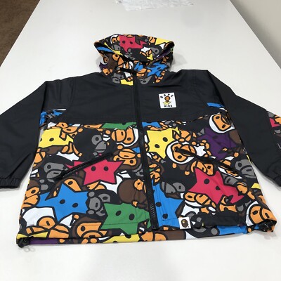 A Bathing Ape Kids Baby Milo Star Hoodie Jacket Multicolored 120