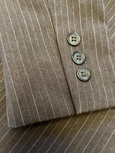 NEW TAHARI Arthur S. Levine Striped Brown Blazer 2 Button Front Size 4 NWT - 第 9/15 張圖片