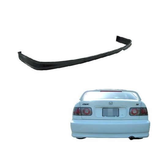 FOR 96 97 98 CIVIC 2 / 4 DOOR TYPE R PU BLACK ADD-ON REAR BUMPER LIP SPOILER - Picture 1 of 1